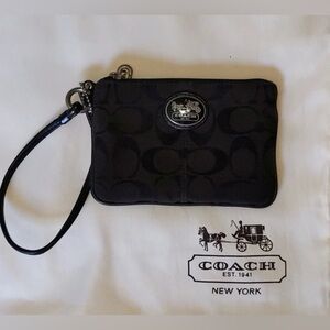 Coach Black Wristlet